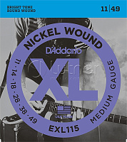 Струны для электрогитары EXL115 XL Nickel Wound , Blues/Jazz Rock 11-49